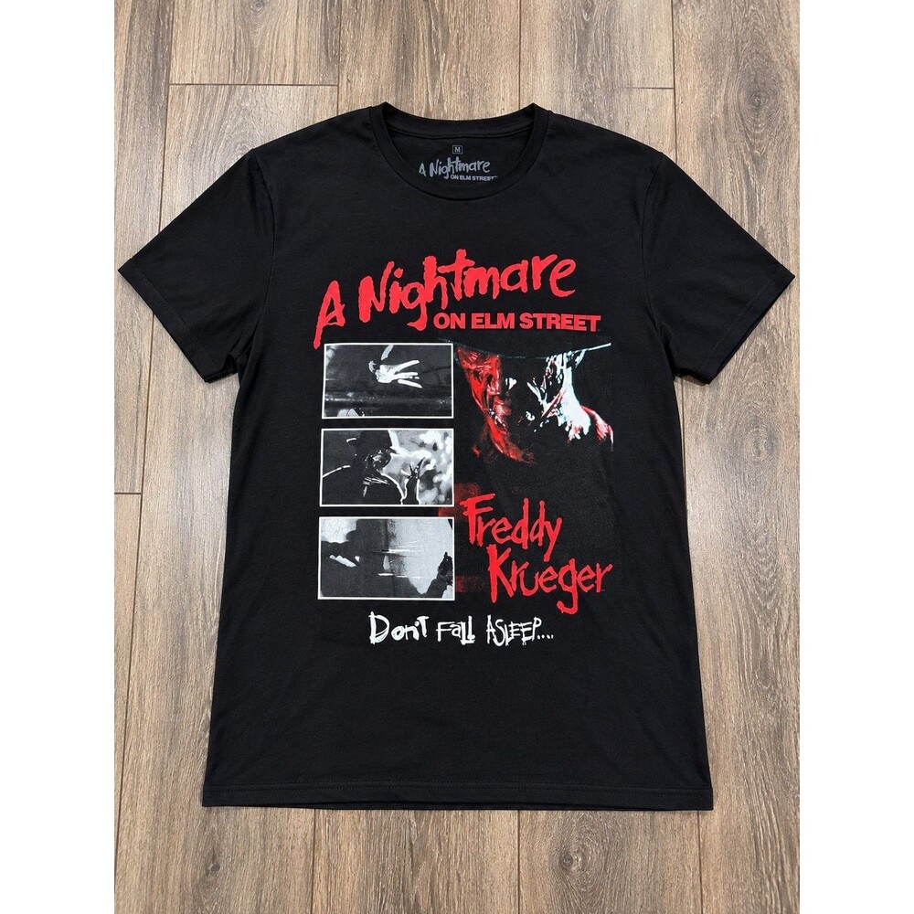 A Nightmare on Elm Street Freddy Krueger T-Shirt Mens M Black Horror Movie Tee